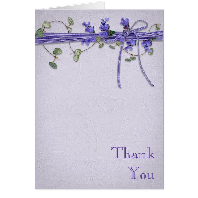 Wedding Thank You-lavender and ivy bouquet (Frente)