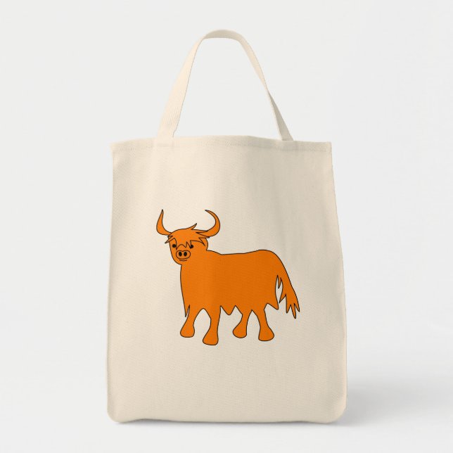 "Wee Coo" Escocia Highland Cow diseño de bolsos de (Frente)