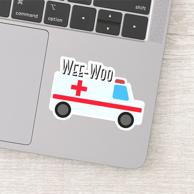 Wee-Woo Ambulance Pegatina (Detalle)