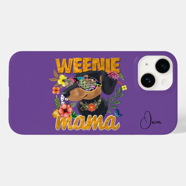 WEENIE MAMA DACHSHUND Funda-Mate iPhone 14 Funda (Reverso  (Horizontal))