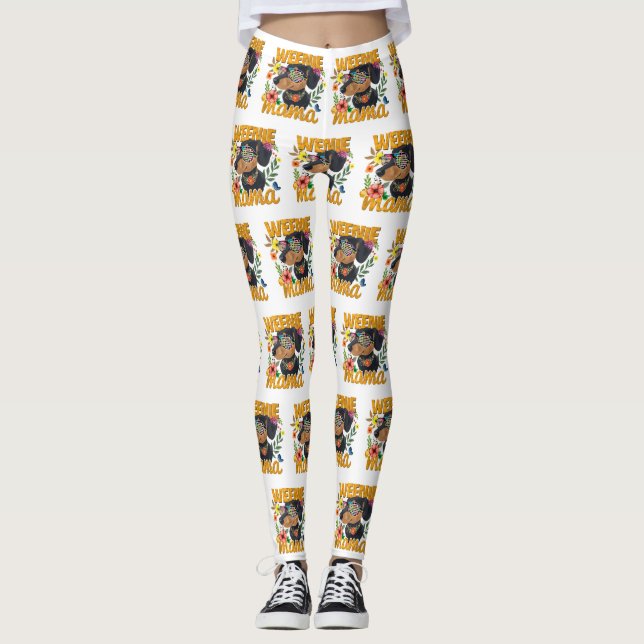 Weenie Mama Dachshund Leggings (Anverso)