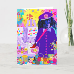 Weenie Perro Pinta de Resurrección Lámpara Tarjeta