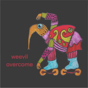 Weevil Overcome Large vinyl pegatina