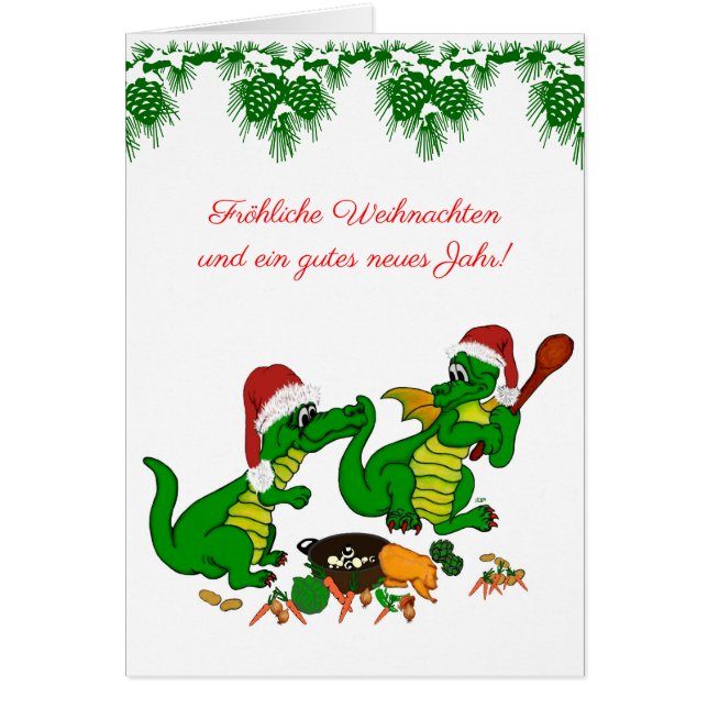 Weihnachts Drachen , auf Deutsch (Frente)
