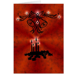 Weihnachts Ornamente mit Sterne auf rot