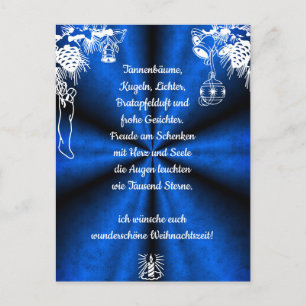 Weihnachtsgedicht Deutsch , añada su postal de tex