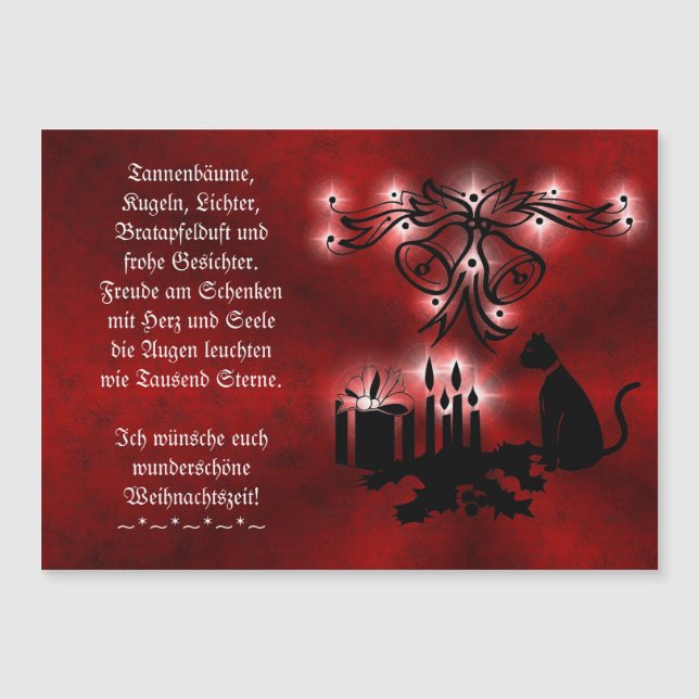 Weihnachtsgedicht Deutsch , añada tu texto (Anverso)