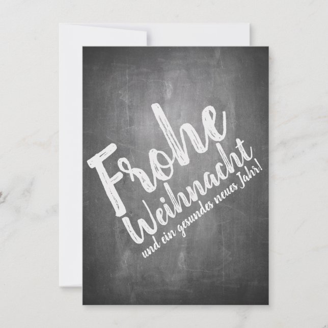 Weihnachtsgrüße auf der Kreidetafel (Anverso)