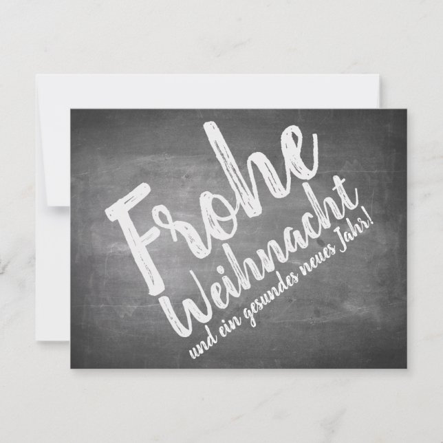 Weihnachtsgrüße auf der Kreidetafel (Anverso)