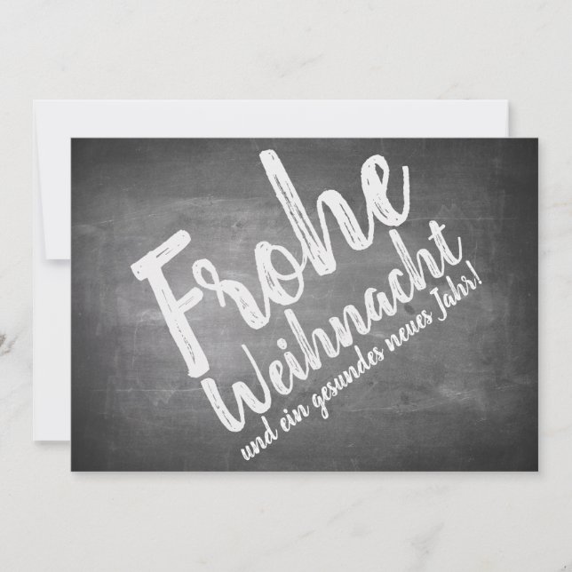 Weihnachtsgrüße auf der Kreidetafel (Anverso)