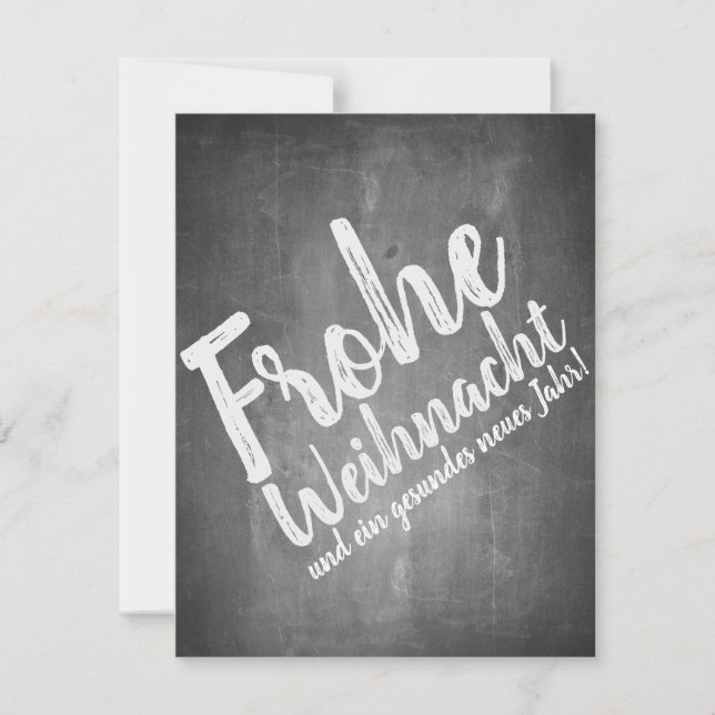 Weihnachtsgrüße auf der Kreidetafel (Anverso)