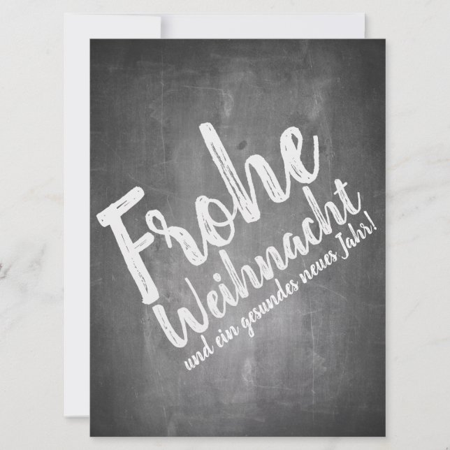 Weihnachtsgrüße auf der Kreidetafel (Anverso)
