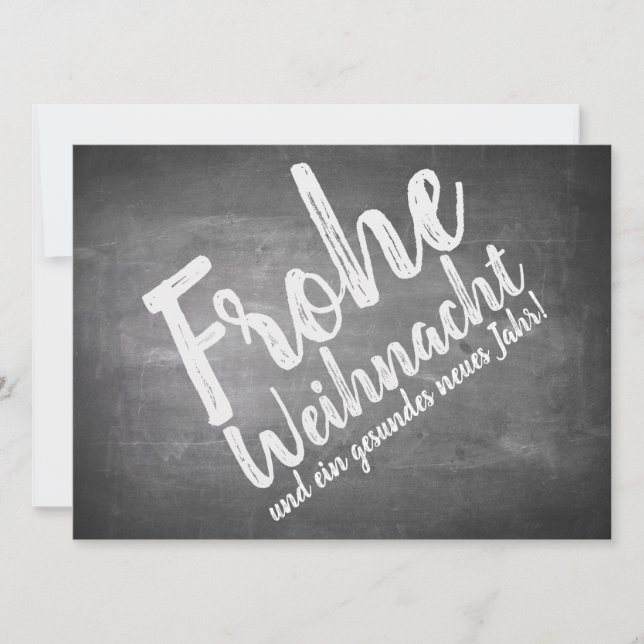 Weihnachtsgrüße auf der Kreidetafel (Anverso)