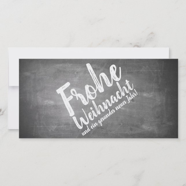 Weihnachtsgrüße auf der Kreidetafel (Anverso)