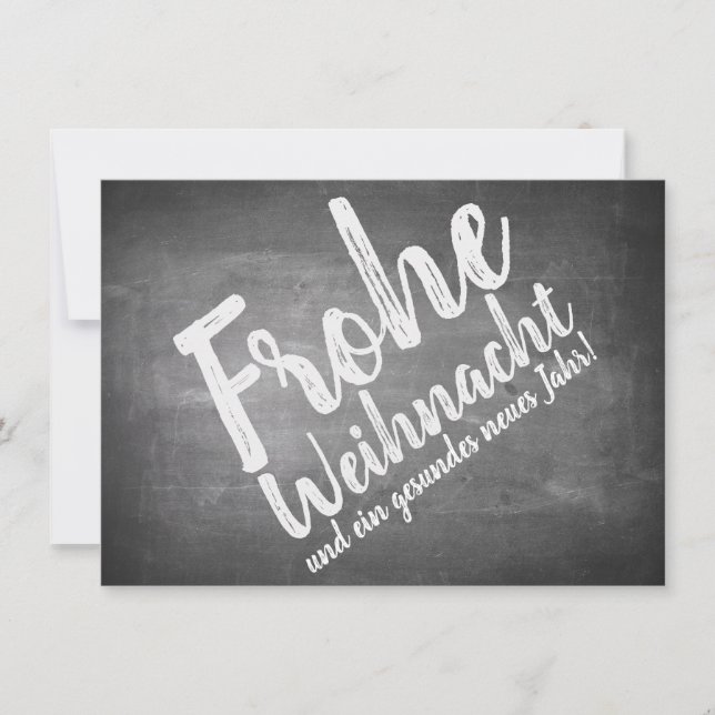 Weihnachtsgrüße auf der Kreidetafel (Anverso)