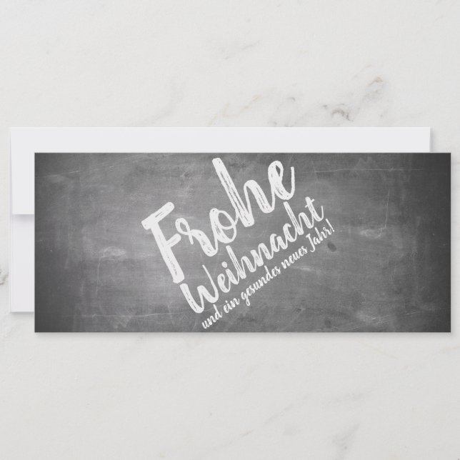 Weihnachtsgrüße auf der Kreidetafel (Anverso)