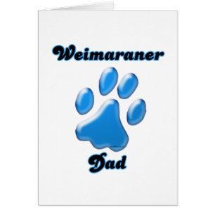 Weimaraner Dad blue Pawprint