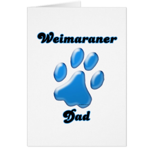 Weimaraner Dad blue Pawprint (Frente)