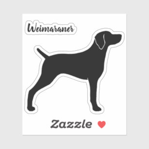 Weimaraner Dog Silhouette Weim Vinyl Pegatina