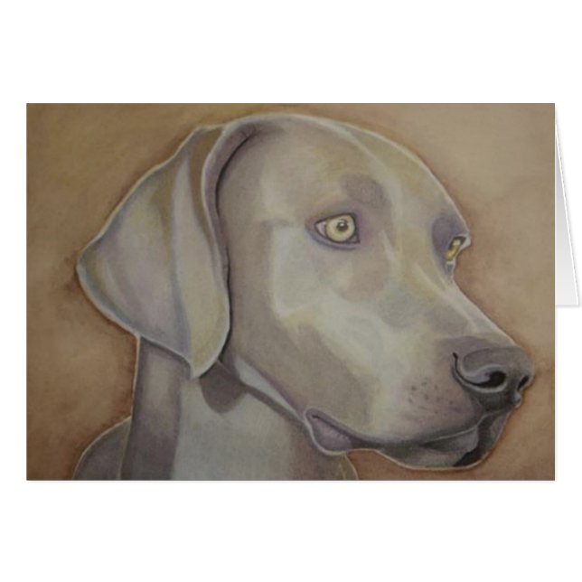 Weimeraner en Acuarela (Anverso (Horizontal))