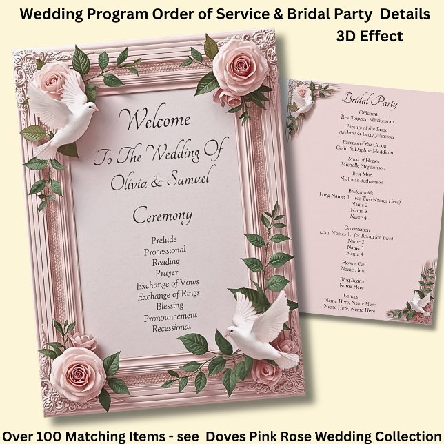 Welcome to Wedding Ceremony, Pink Roses & Doves  (Subido por el creador)