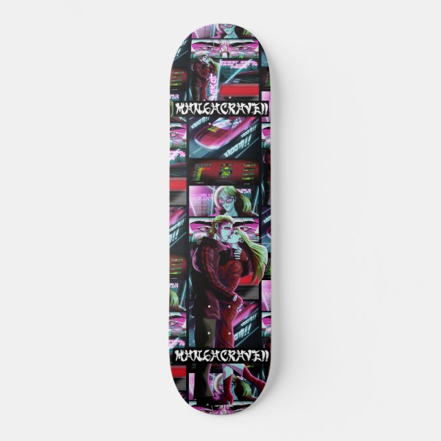 WelcomeToNeonCity_redteam tile_ Skateboard (Anverso)