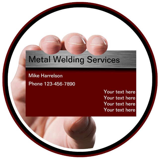 Welding Commercial Metalwork Business Cards (Subido por el creador)