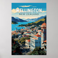 Wellington Nueva Zelanda Viaje Arte Vintage