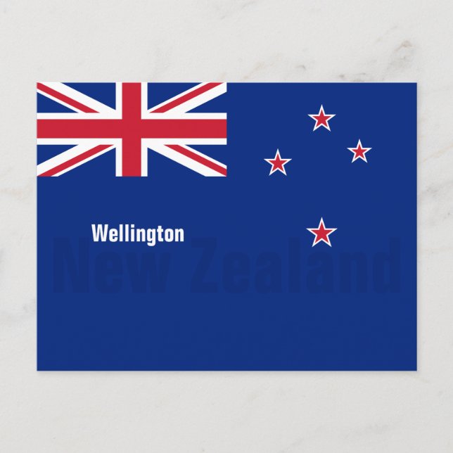 Wellington, postal de Nueva Zelanda (Anverso)