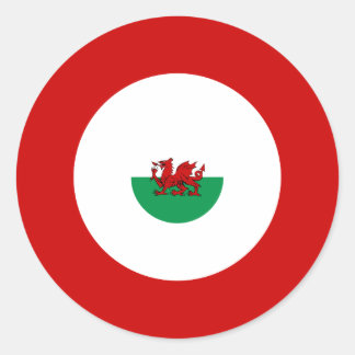 Welsh Mod Bullseye Round Pegatina
