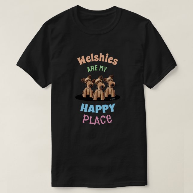 Welshies FELIZ Camiseta KiniArt (Diseño del anverso)