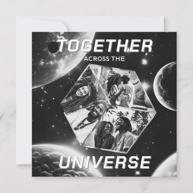 Weltraum Gruß Universum Erinnerungsfotos 3D Würfel (Anverso)