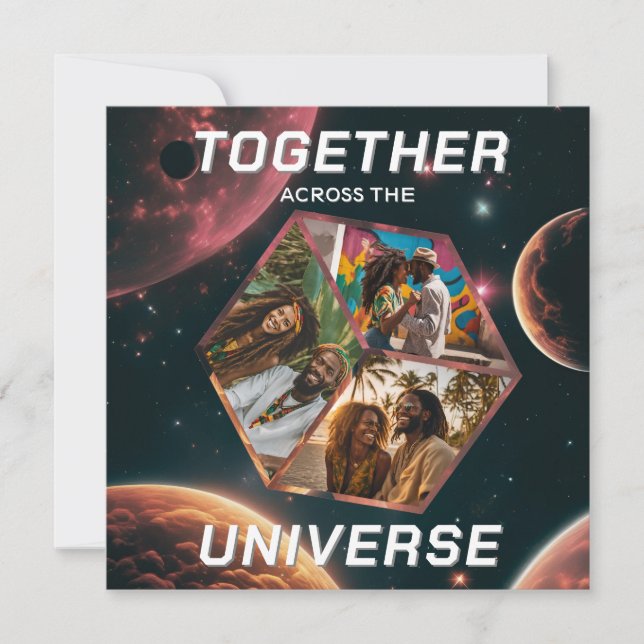 Weltraum Gruß Universum Erinnerungsfotos 3D Würfel (Anverso)