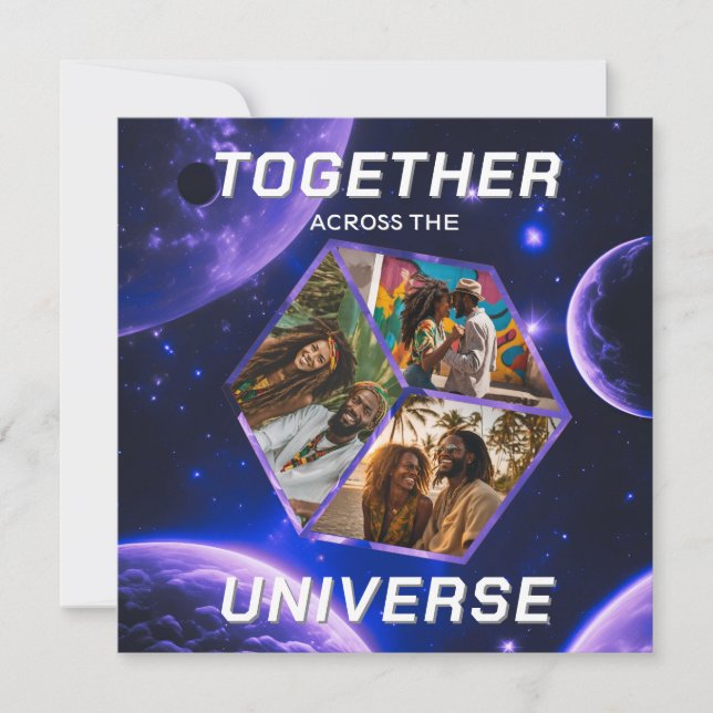 Weltraum Gruß Universum Erinnerungsfotos 3D Würfel (Anverso)