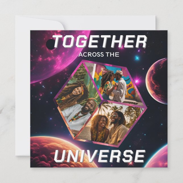 Weltraum Gruß Universum Erinnerungsfotos 3D Würfel (Anverso)