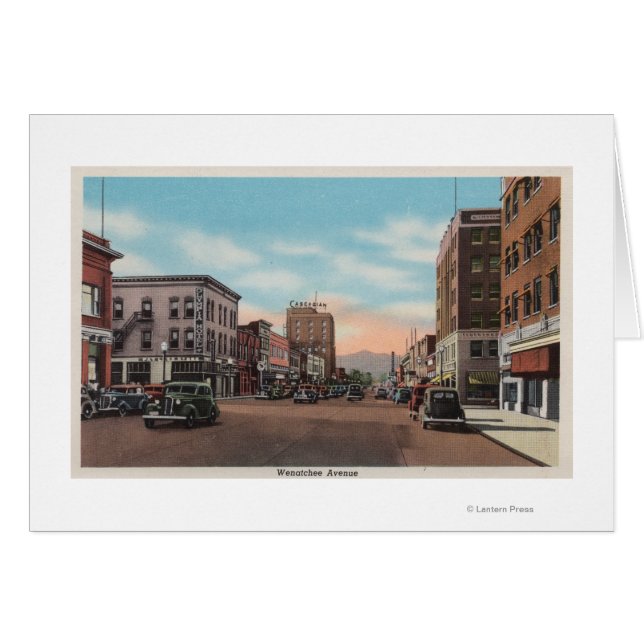 Wenatchee, WAStreet View of Wenatchee Ave. (Anverso (Horizontal))