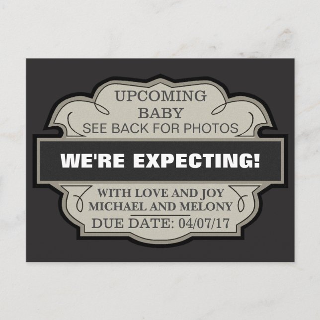 We're Expecting! Invitación personalizada (Anverso)