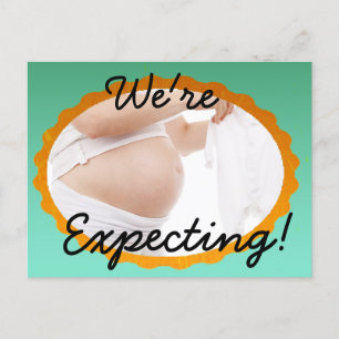 We're Expecting! Tarjeta postal de Invitación de e