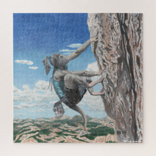 Wererat Chica Rock escalando gran rompecabezas de