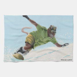 Wererat Snowboarder Fantasy Art Kitchen Toalla