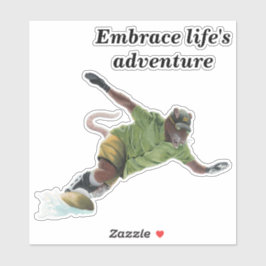 Wererat Snowboarder Pegatina de arte Fantasy