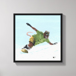 Werererat Snowboarder Fantasy Art Canvas Impresion