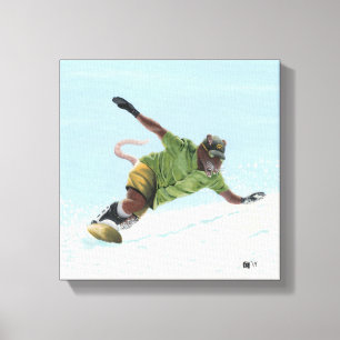 Werererat Snowboarder Fantasy Art Canvas Impresion