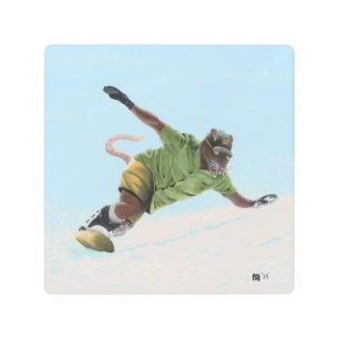 Werererat Snowboarder Fantasy Wall Art impresión M
