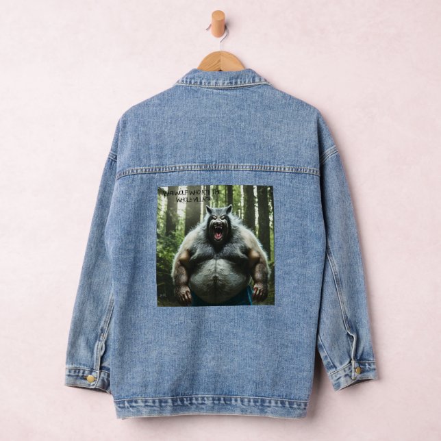 Werewolf Ate Whol Village mujeres denim chaqueta (Hangar)