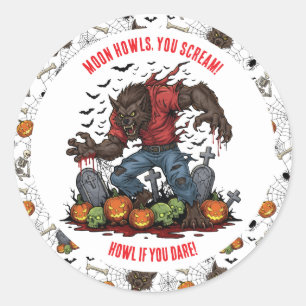 🐺 Werewolf Halloween Pegatinas y etiquetas 🎃 💀
