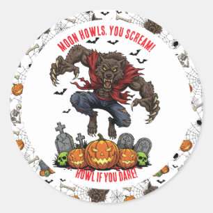 🐺 Werewolf Halloween Pegatinas y etiquetas 🎃 💀