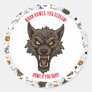 🐺 Werewolf Halloween Pegatinas y etiquetas 🎃 💀