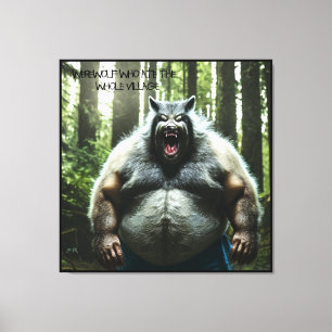 Werewolf Que Comía La Impresión De Los Canvas De T