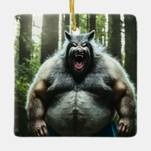 Werewolf que comió todo el ornamento de cerámica d
